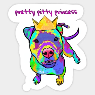 Pretty Pitty Princess -multi color Sticker